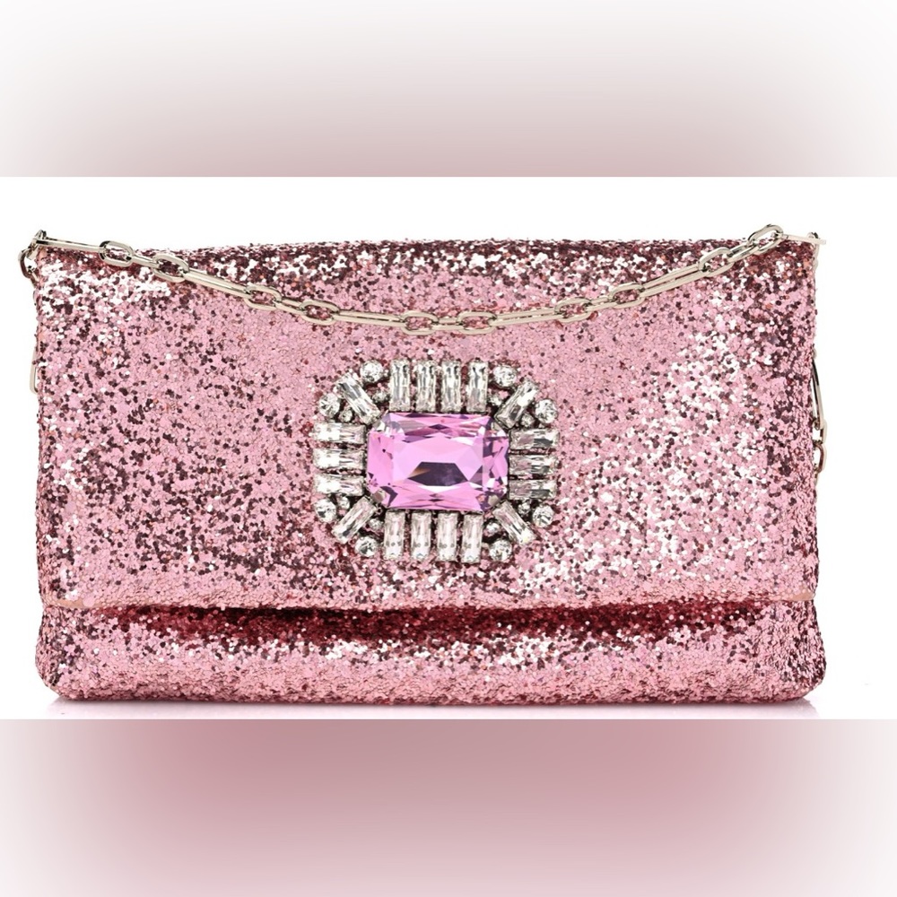 Jimmy Choo Glitter Crystal Galatic Titania clutch bag